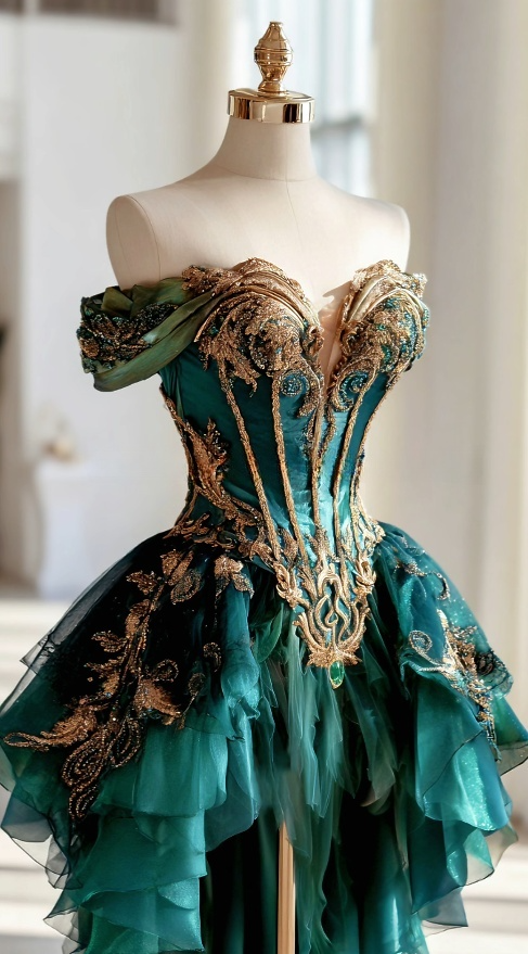 Chic A-Line Green Short Prom Dresses Appliques Beaded Tulle Sleeveless Party Dresses Off-shoulder Birthday Dresses DP04777