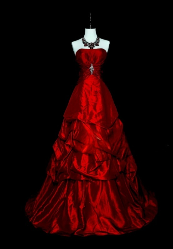 Chic A-Line Burgundy Long Prom Dress Satin Strapless Evening Dress Sleevless Birthday Dress DP04832