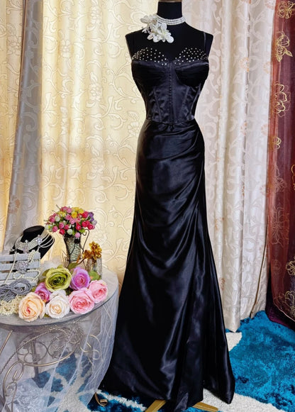 Robe de bal courte à bretelles spaghetti, gris argenté, robe de soirée courte, robe de bal Hoco DH2684