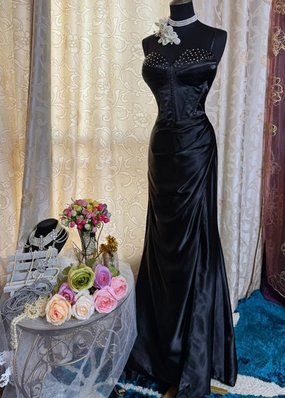 Robe de bal courte à bretelles spaghetti, gris argenté, robe de soirée courte, robe de bal Hoco DH2684