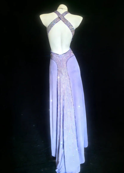 Robe de bal courte à bretelles spaghetti, gris argenté, robe de soirée courte, robe de bal Hoco DH2684