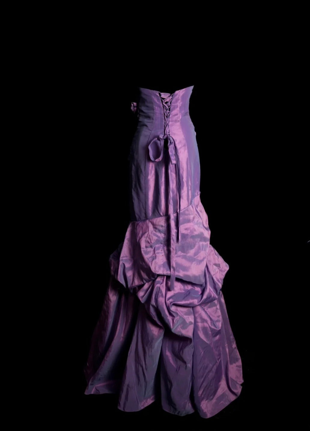 Elegant Purple Long Prom Dresses Taffeta Sweetheart Sheath Evening Dress Sleeveless Party Dress DP04920