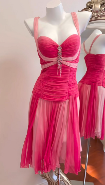 Robe de bal courte à bretelles spaghetti, gris argenté, robe de soirée courte, robe de bal Hoco DH2684