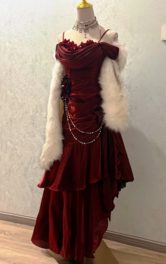 Chic Navy Blue Long Prom Dress Satin Straps Sheath Evening Dress Sleeveless Birthday Dress DP04996