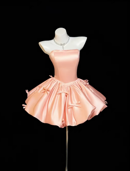 Süßes Ballkleid Spaghettiträger Silbergrau Mini Kurzes Formales Homecoming-Kleid Party Kurzes Ballkleid Hoco Kleider DH2684