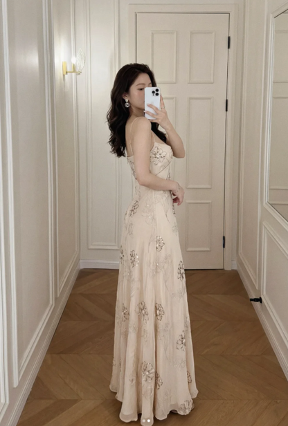 Robe de bal courte à bretelles spaghetti, gris argenté, robe de soirée courte, robe de bal Hoco DH2684