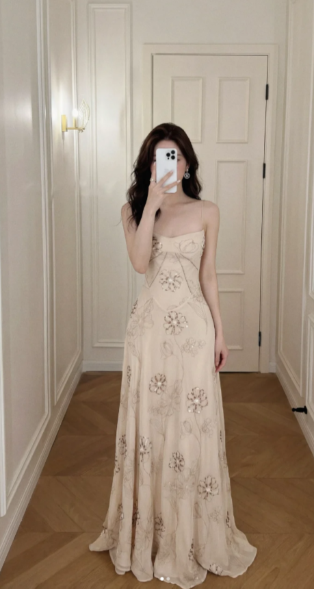 Robe de bal courte à bretelles spaghetti, gris argenté, robe de soirée courte, robe de bal Hoco DH2684