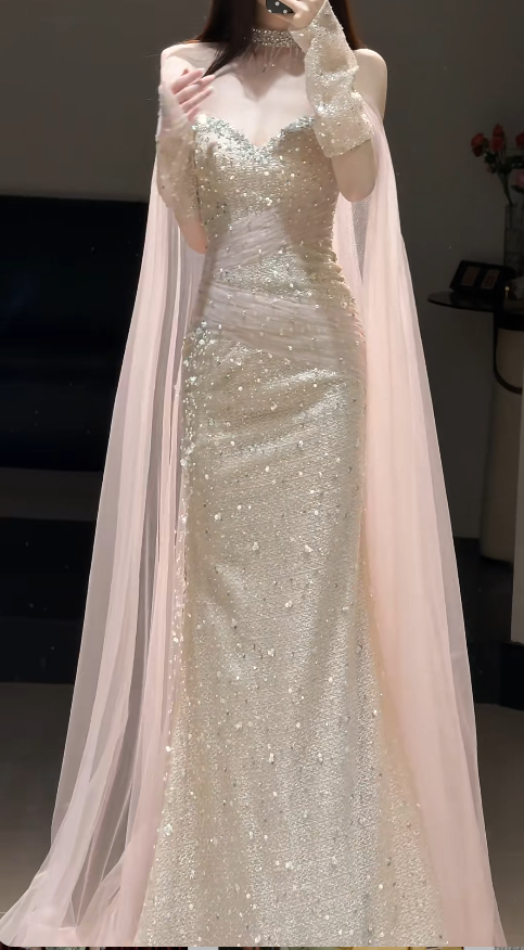 Timeless Sweetheart Wedding Dress Sheath Tulle Beaded Bridal Dress Sleeveless Champagne Birdal Gowns DP05399