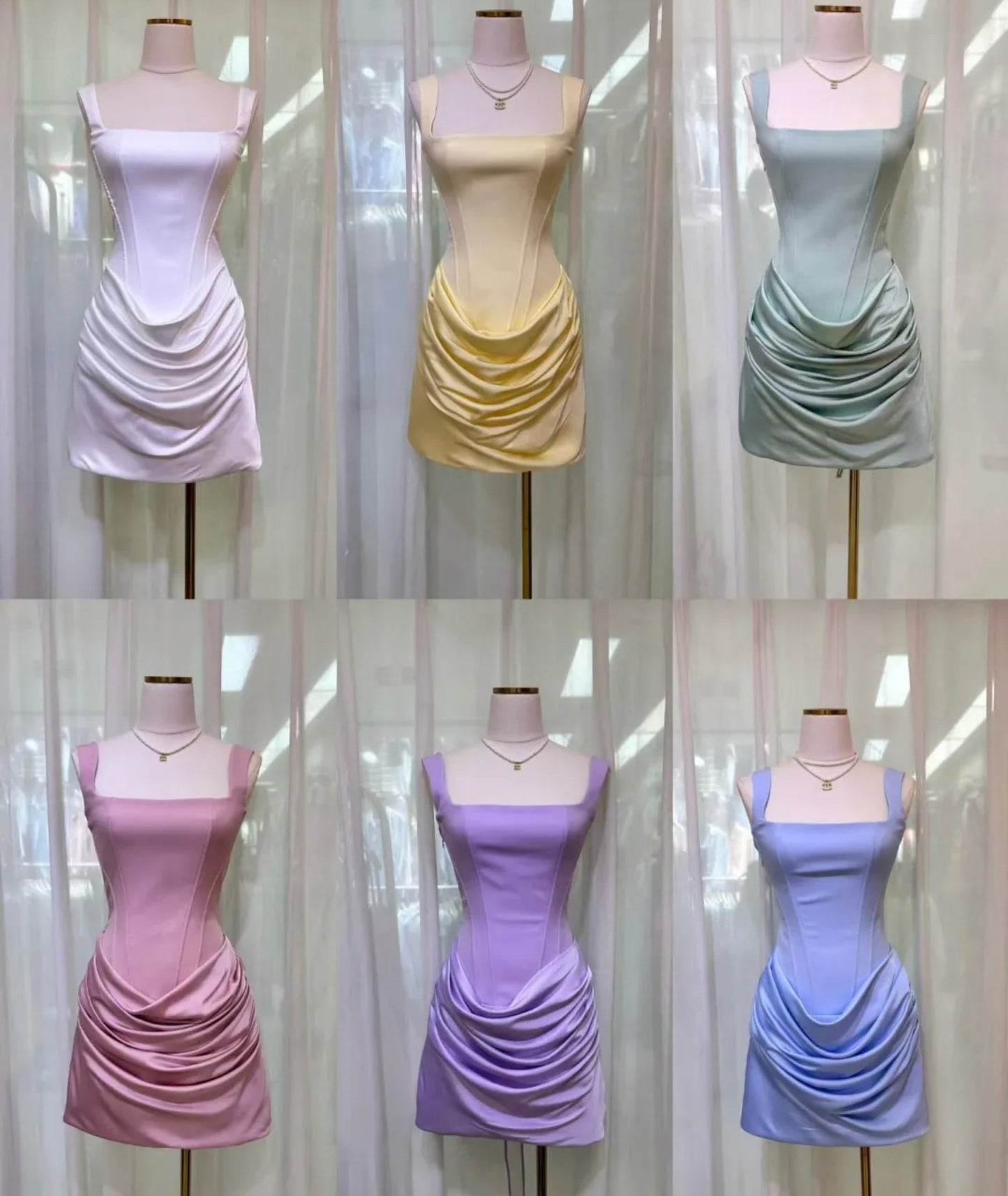 Feenhaftes weißes kurzes Ballkleid Träger Scheidenförmiges Abschlussballkleid Satin Cocktailkleid DP05429