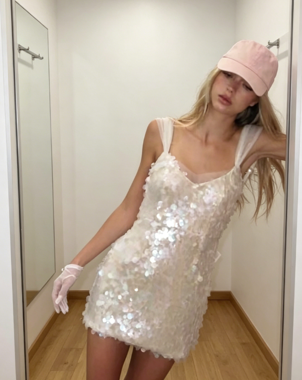 Robe de soirée moulante sexy en sequins, robe de bal de fin d'année couleur champagne, robe d'anniversaire DP05677