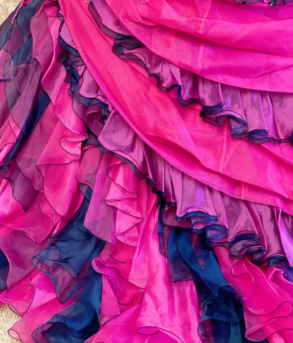 Gorgeous Hot Pink Sweet 16 Dress Halter Long Evening Dress Ball Gown Tulle Applique Prom Dress DP05879