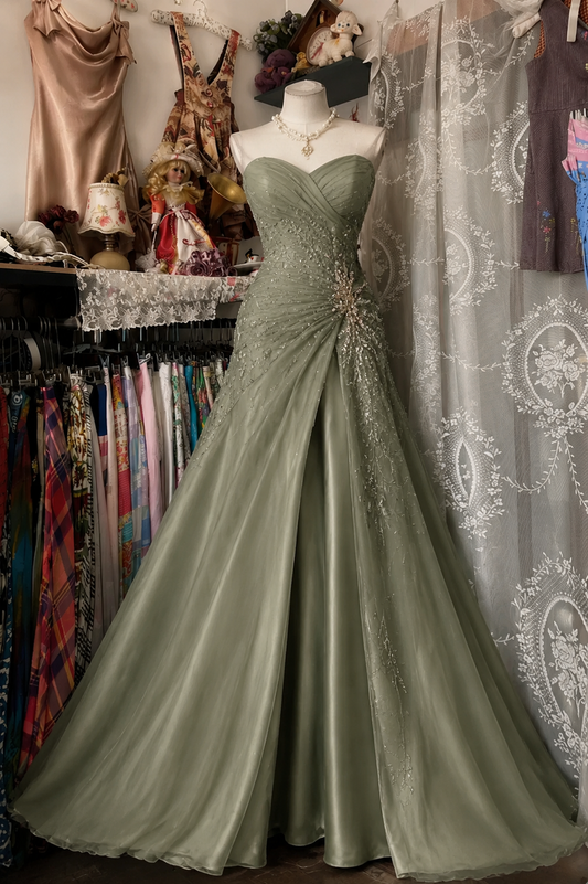 Robe de soirée chic Chic Sage Robe de bal fourreau en mousseline de soie DP05975