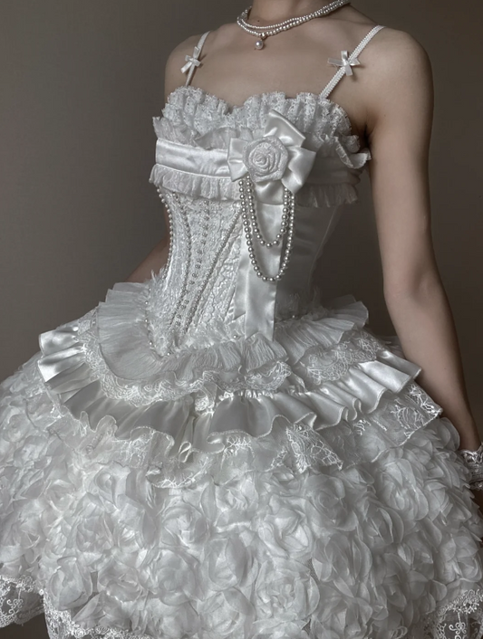 Fashion White Birthday Dress Ball Gown Short Lolita Dress DP06155