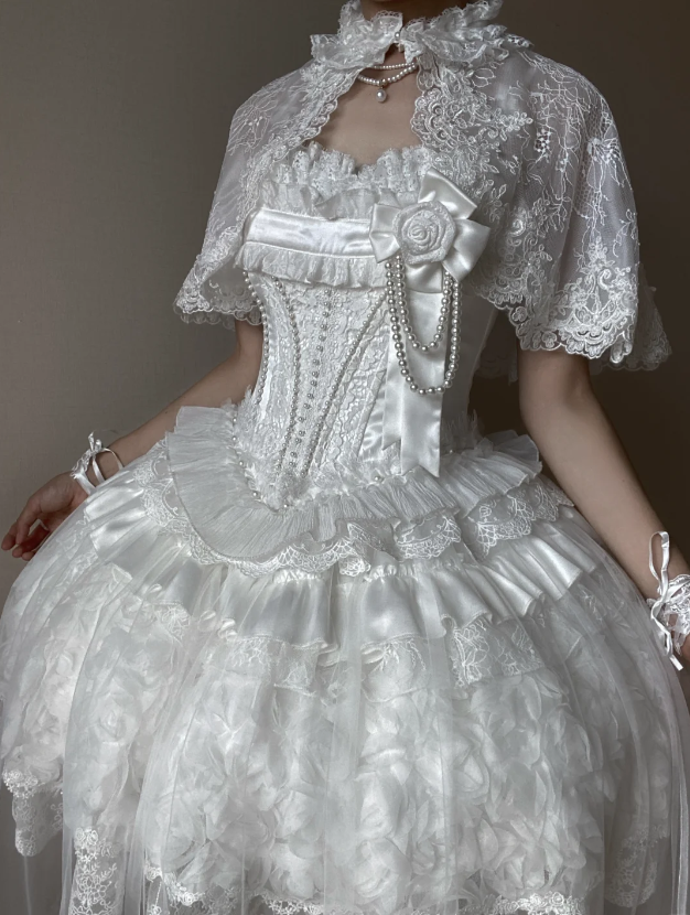 Fashion White Birthday Dress Ball Gown Short Lolita Dress DP06155