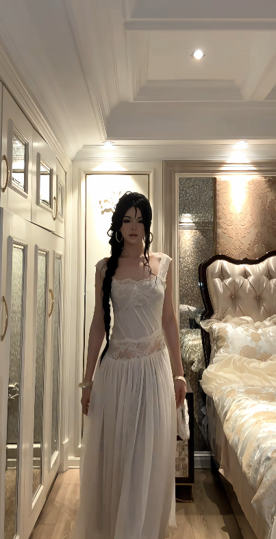 Robe de soirée élégante blanche en mousseline Robe de soirée fourreau bustier Robe de bal DP06239