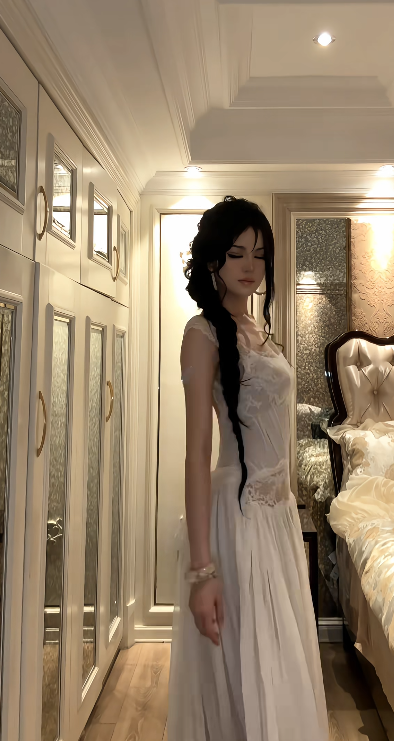 Robe de soirée élégante blanche en mousseline Robe de soirée fourreau bustier Robe de bal DP06239