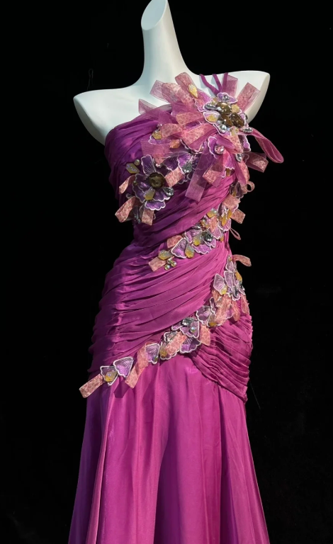 Chic Pink Prom Dress  Sheath Chiffon Long Evening Dress DP06342