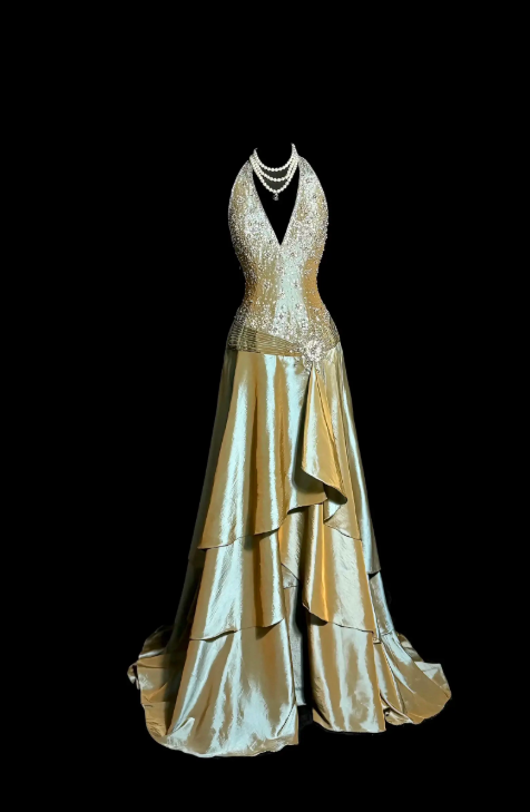 Chic Green Prom Dress Sheath Satin Long Evening Dress DP06505