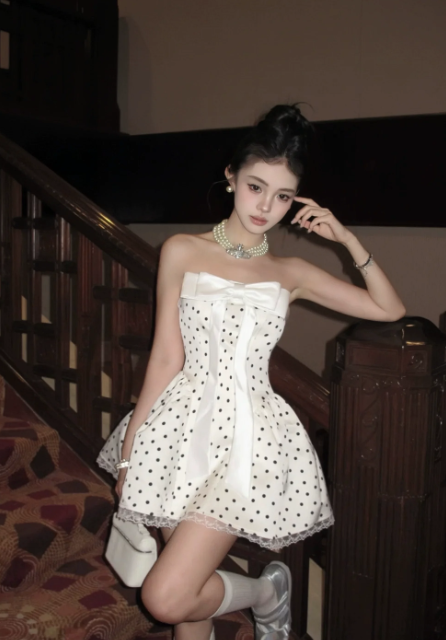 Sexy White Hoco Dress Strapless Tulle Birthday Dress A-Line Dress for Party DP06524