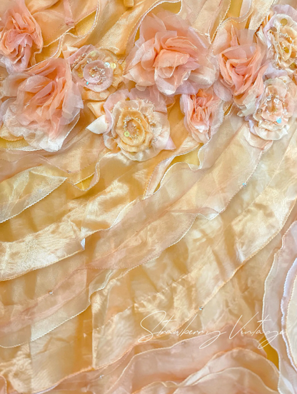 Fairy Ball Gown Tulle Quinceanera Dress Orange Sweet 16 Dress DP06598