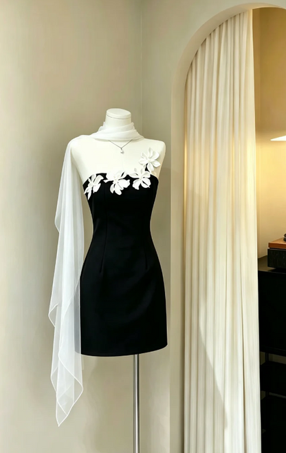 Elegantes pinkes kurzes Homecoming-Kleid A-Linie Tüll Geburtstagskleid DP06616