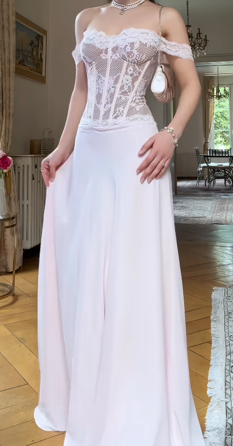 Elegantes pinkes Ballkleid Etui-Stil Chiffon Langes Abendkleid DP06648