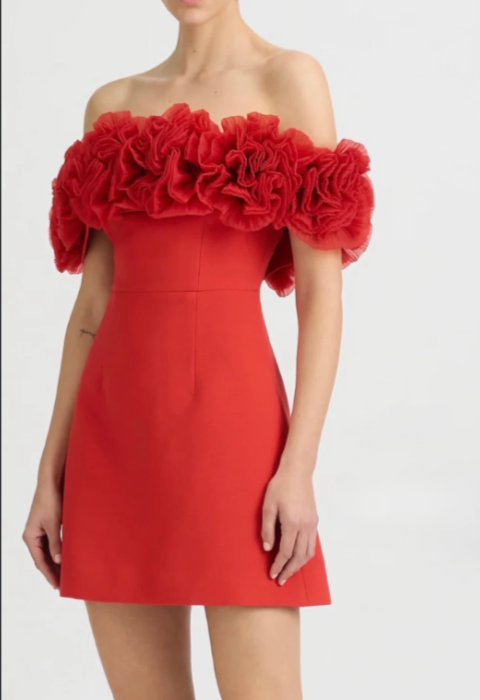 Elegant Red Short Homecoming Dress Chiffon Sheath 16th Birthday Dress DP06649