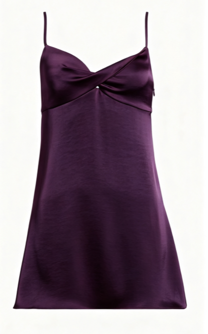 Chic Burgundy Short Homecoming Dress Satin Sheath Birthday Dress DP06675