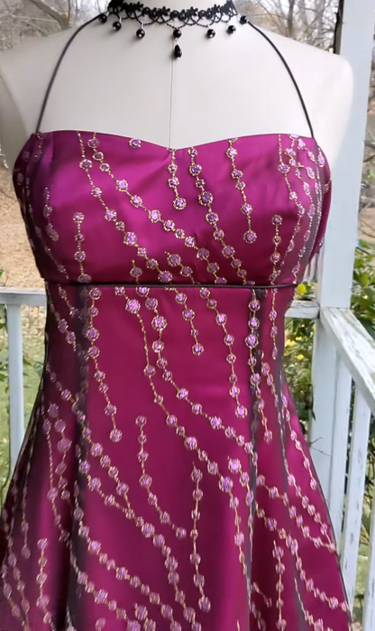 Glamouröses heißpinkes Geburtstagskleid Etui-Chiffon Perlenbesetztes Hoco-Kleid DP06853
