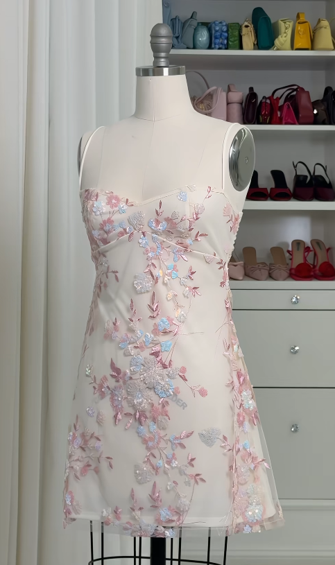 Chic White Birthday Dress Sheath Chiffon Hoco Dress DP06873