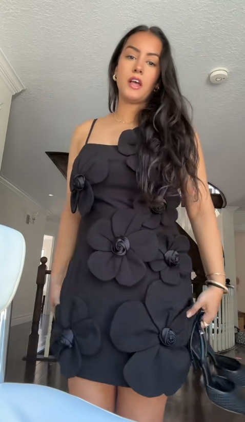 Chic Sheath Short Birthday Dress Black Homecoming Dress DP06901