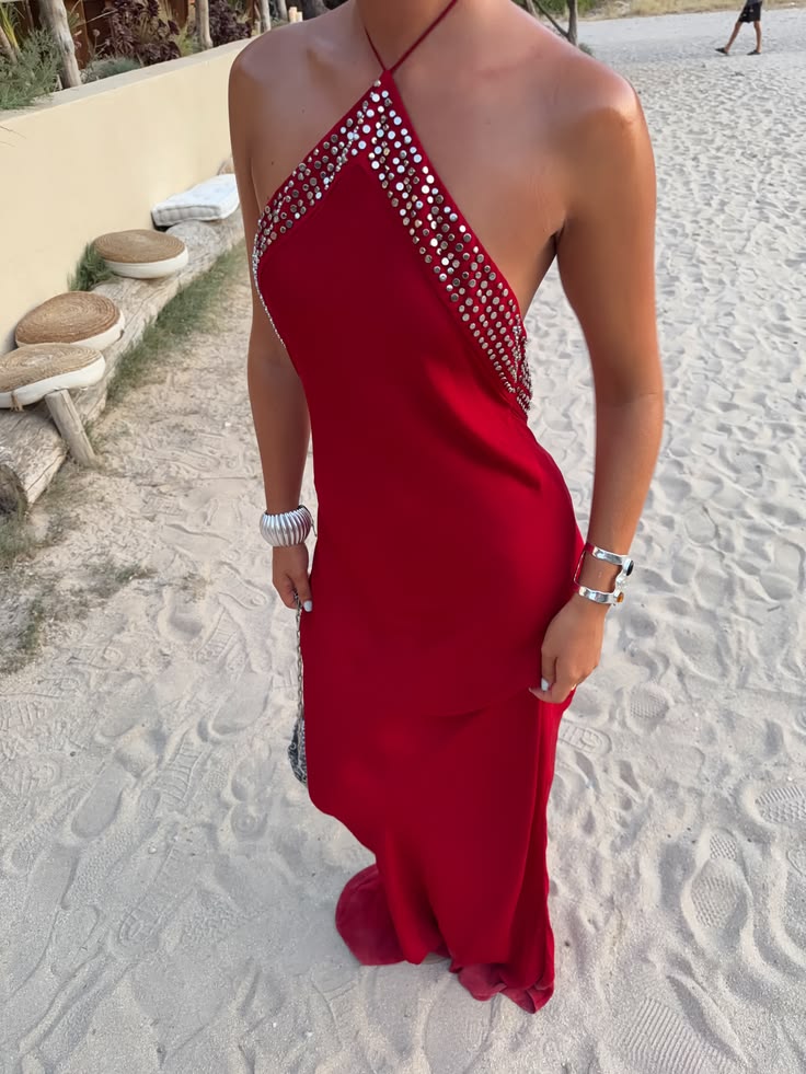 Fashion Red Sheath Satin Long Prom Dress DP06997
