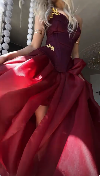 Fashion Burgundy Sheath Chiffon Long Prom Dress DP06998