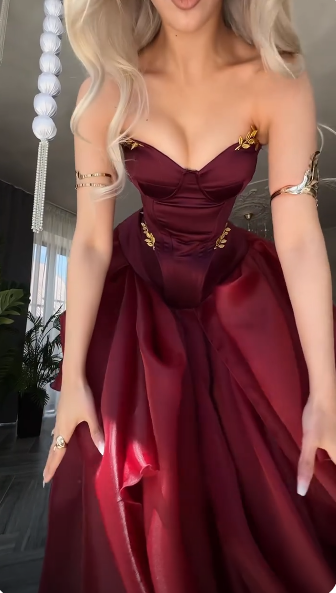 Fashion Burgundy Sheath Chiffon Long Prom Dress DP06998