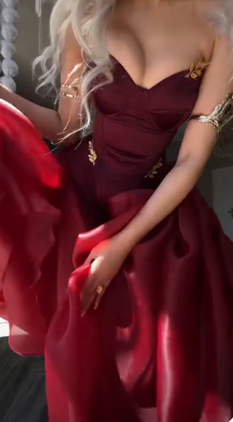 Fashion Burgundy Sheath Chiffon Long Prom Dress DP06998