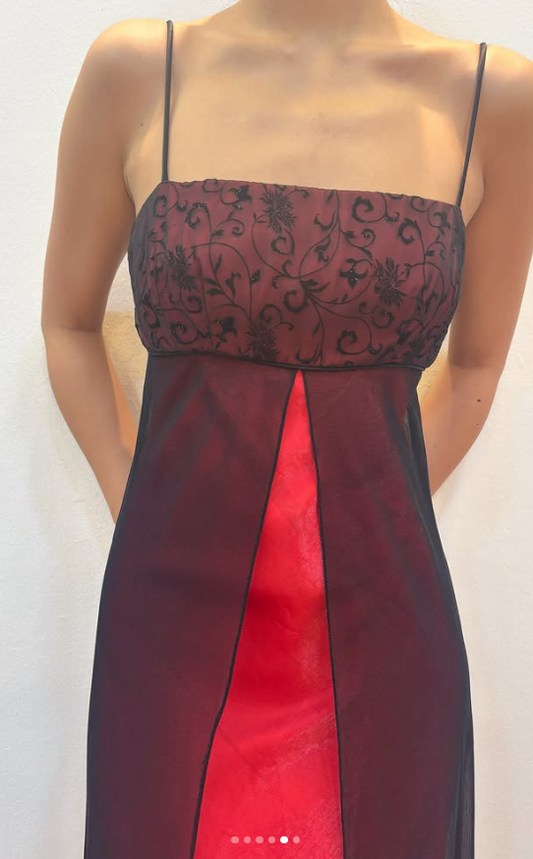 Elegantes rotes Ballkleid Etui Satin langes Abendkleid DP07048