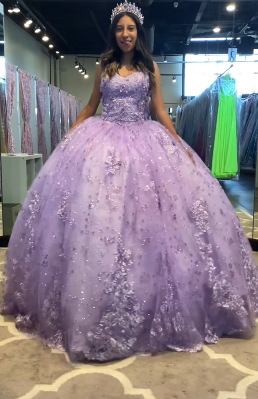 Gorgeous Lavender Ball Gown Quinceanera Dress Tulle Sweet 16 Dress DP07075