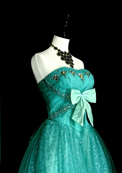 Elegantes blaues Ballkleid Etui-Tüll-Abendkleid DP07147