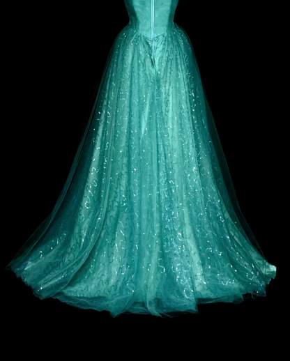 Elegantes blaues Ballkleid Etui-Tüll-Abendkleid DP07147
