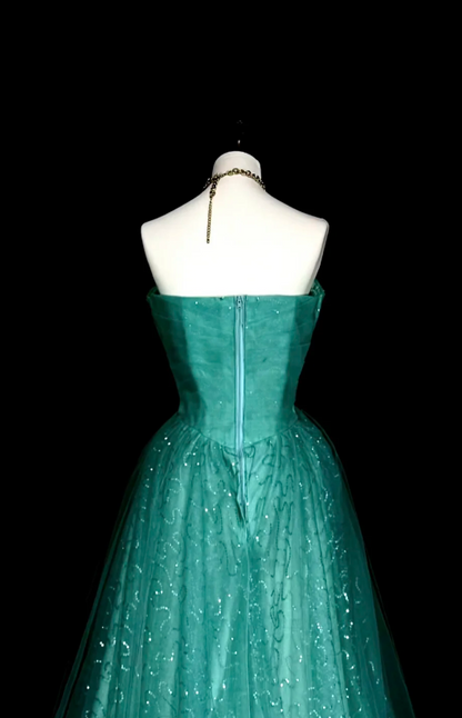Elegantes blaues Ballkleid Etui-Tüll-Abendkleid DP07147