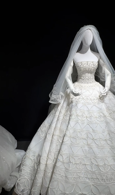 Pretty White A-Line Tulle Long Wedding Dress for Brides DP07159