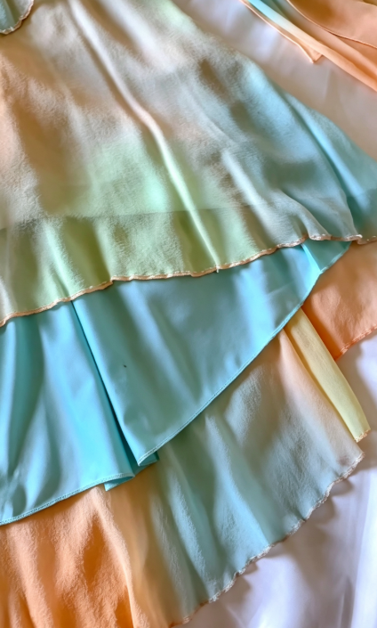 Beautiful Blue Long Evening Dress Sheath Chiffon Beaded Prom Dress DP07196
