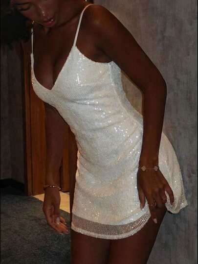Fashion White Short Birthday Dress Sheath Sequins Homecoming Dress DP07210