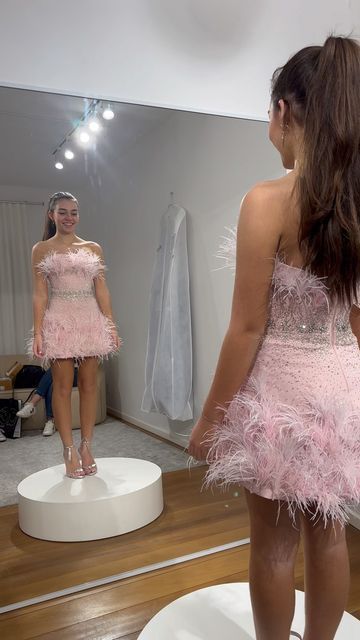 Fashion Pink Short Birthday Dress Sheath Tulle Homecoming Dress DP07228