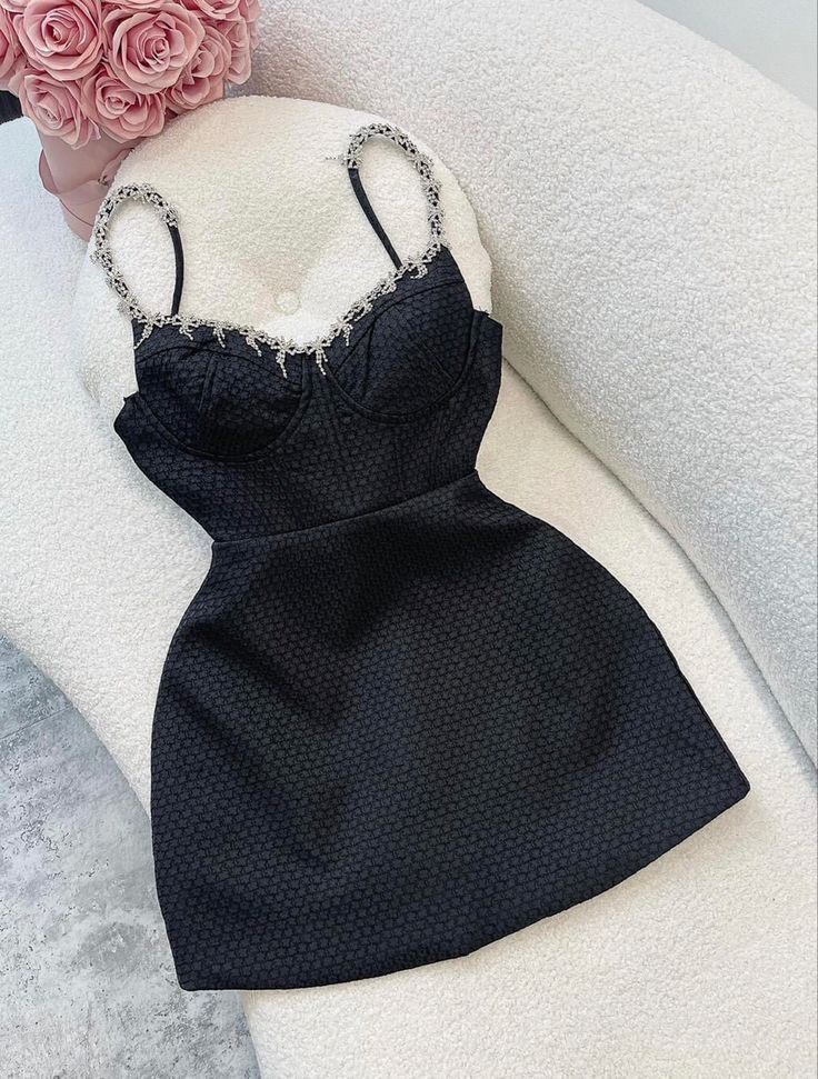 Chic Black Short Prom Dress Sheath Homecoming Dress DP07242