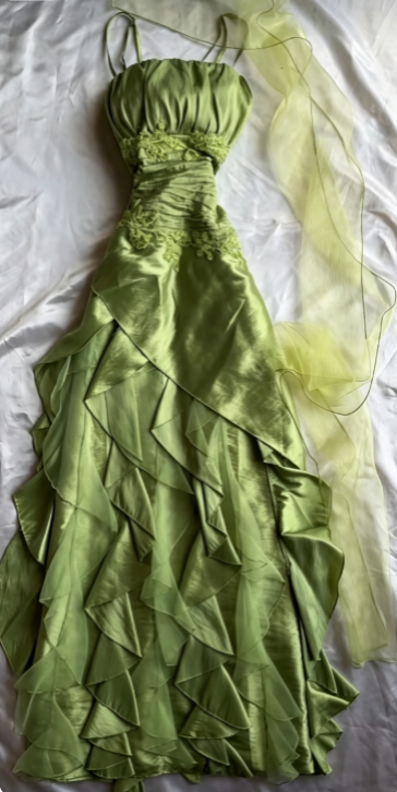Robe de bal fourreau chic en satin vert, longue robe de soirée DP07333