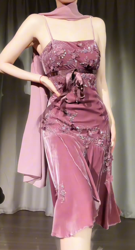Chic Pink Short Homecoming Dress Sheath Velvet Birthday Dress DP07413