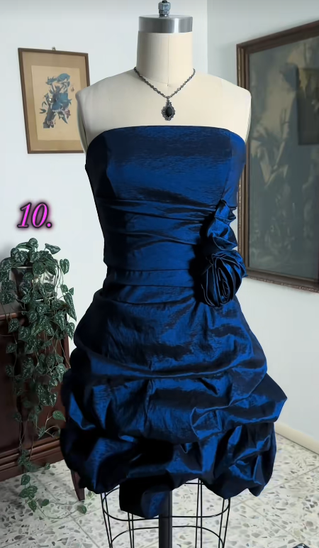 Blue Short Homecoming Dress Sheath Birthday Mini Dress DP07471