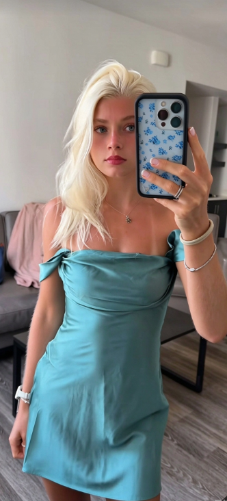 Chic Teal Short Homecoming Dress Sheath Satin Birthday Dress DP07570