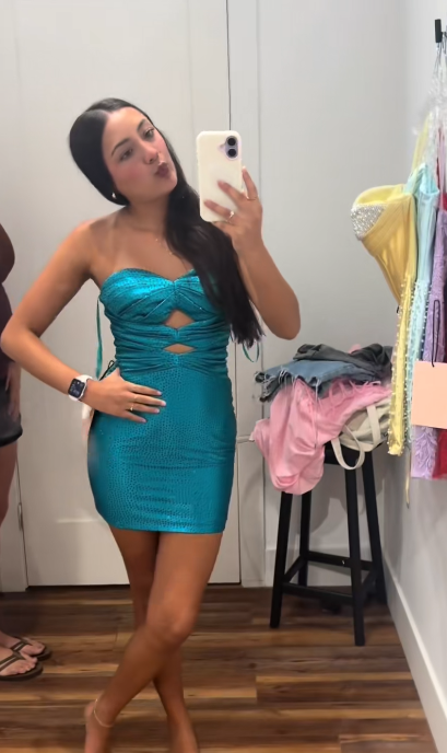Fashion Blue Short Homecoming Dress Satin Sheath Birthday Party Dress DP07573